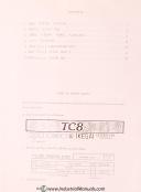 Ikegai-Ikegai TC8, NC Lathe Parts and Assemblies Manual 1986-TC/8-TC8-02